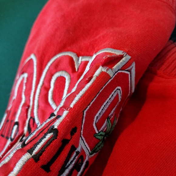 Vtg Team Edition Apparel OSU Ohio State Buckeyes embroidered crewneck red M USA - Picture 9 of 9